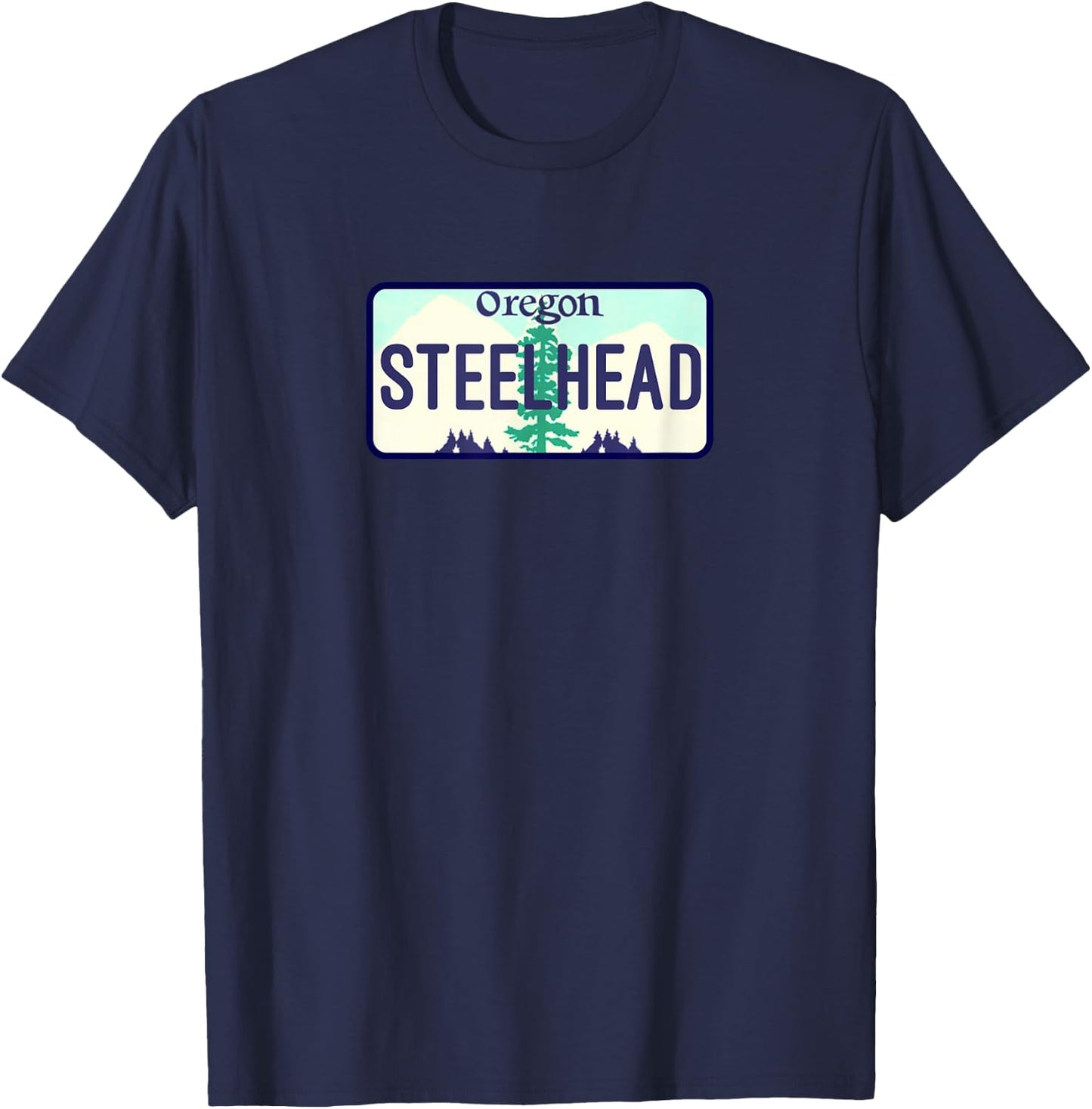 STEELHEAD Oregon Fly Fishing T-Shirt - T-Shirt | Navy