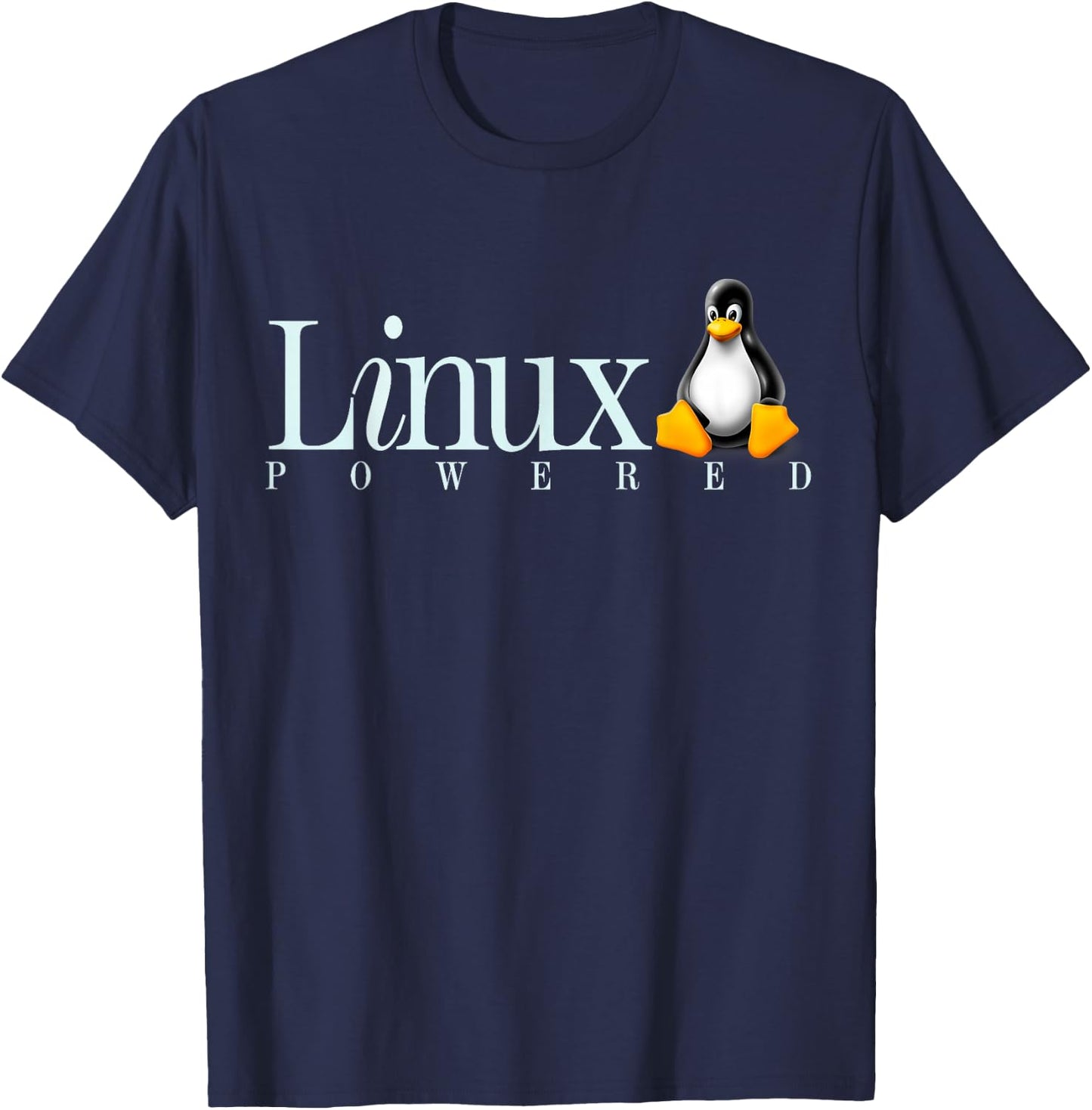 Linux Os Powered by Linux Penguin -Shirt T-Shirt - T-Shirt | Navy