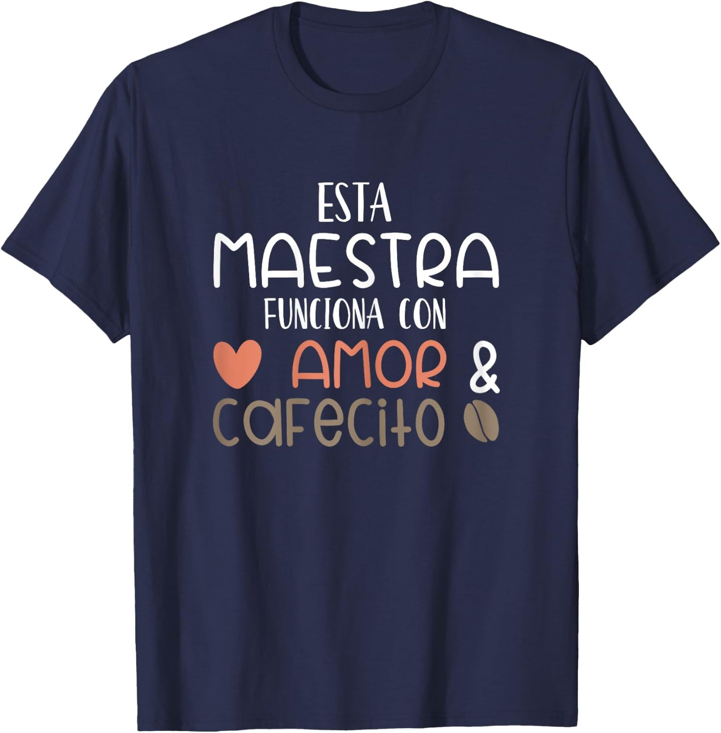 Maestra Espanol Playera Regalo Spanish Teacher T-Shirt - T-Shirt | Navy