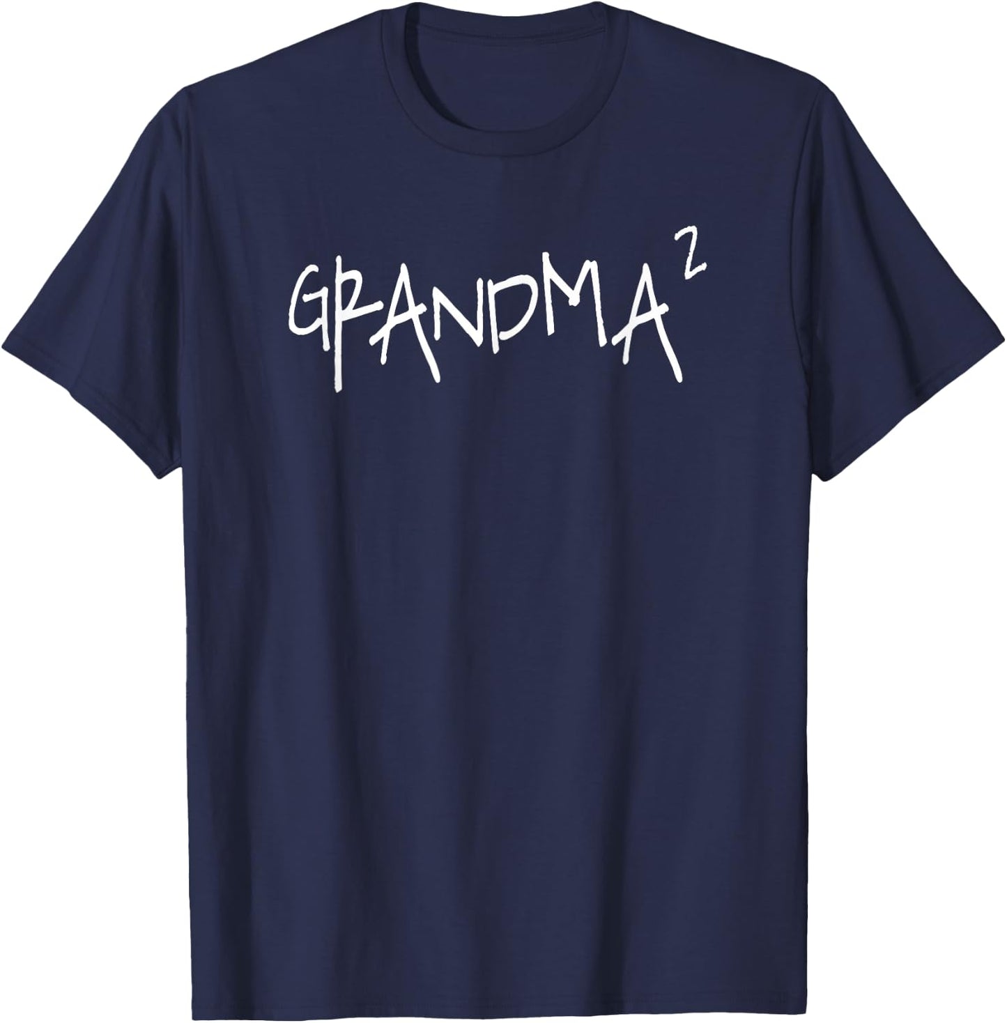 Grandma to the 2nd Power (Grandma of TWO) T-Shirt - T-Shirt | Navy