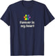 Rainbow Bridge T Shirt - Pet Loss, furever in my heart T-Shirt - T-Shirt | Navy