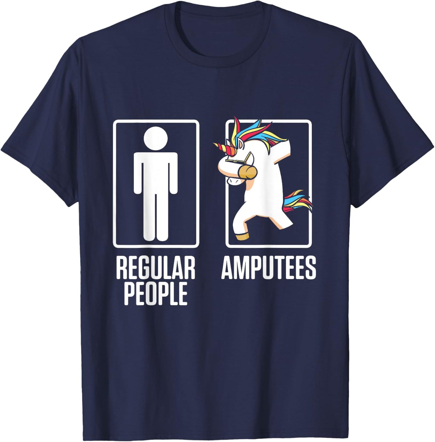 Amputee Humor Unicorn Leg Arm Funny Recovery Gifts T-Shirt - T-Shirt | Navy