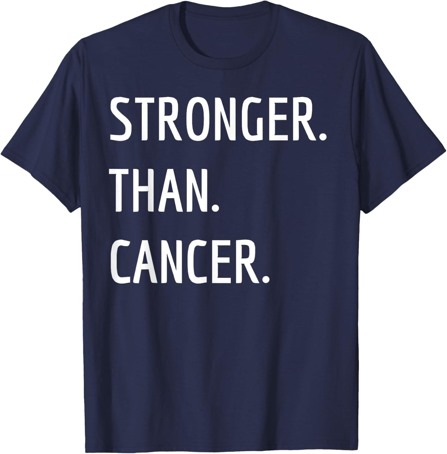 Stronger Than Cancer Awareness Chemo Survivor Gift T-Shirt - T-Shirt | Navy