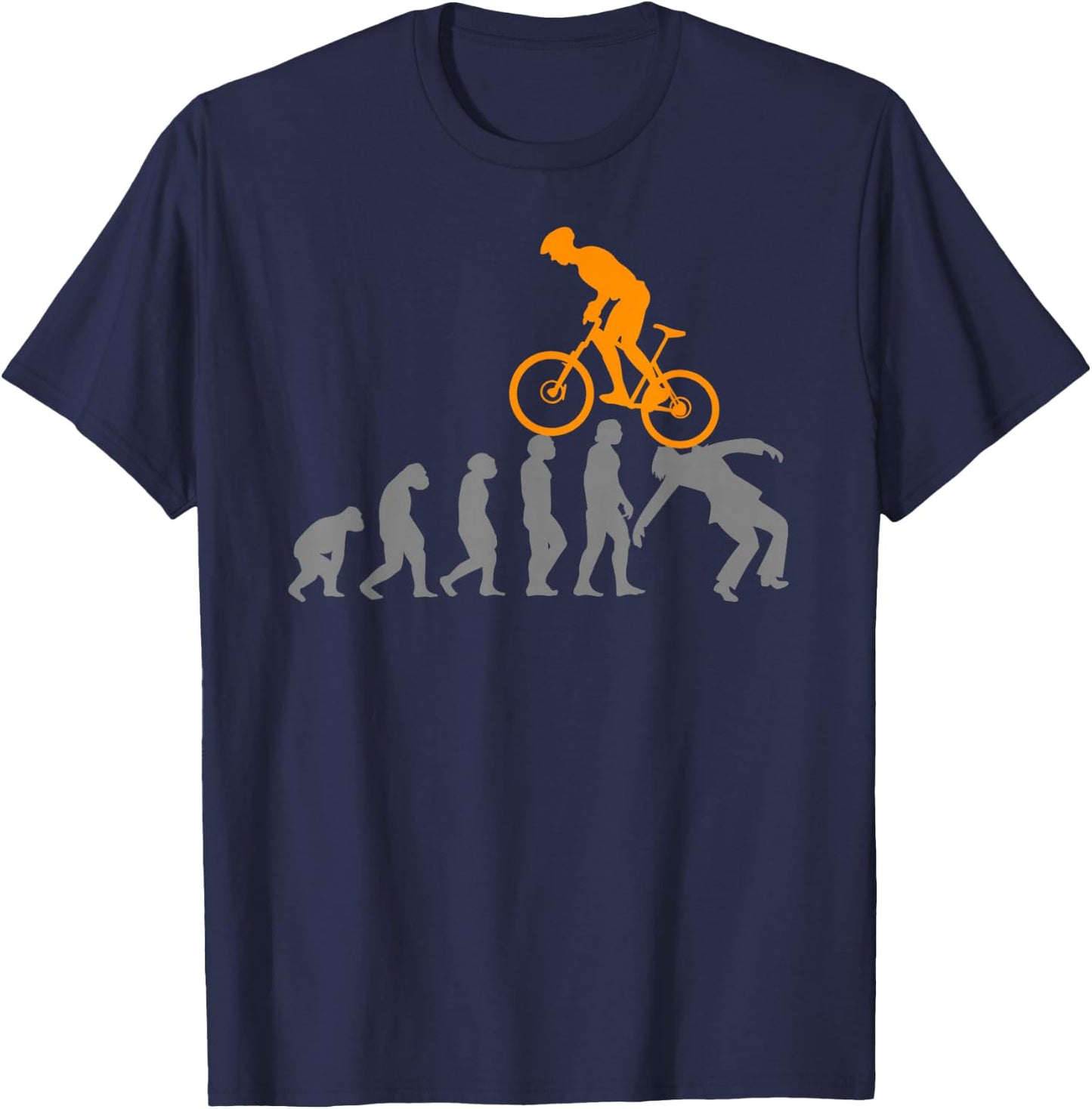 Evolution MTB Mountain Bike Accessories Bicycle Bike Funny Fun T-Shirt - T-Shirt | Navy