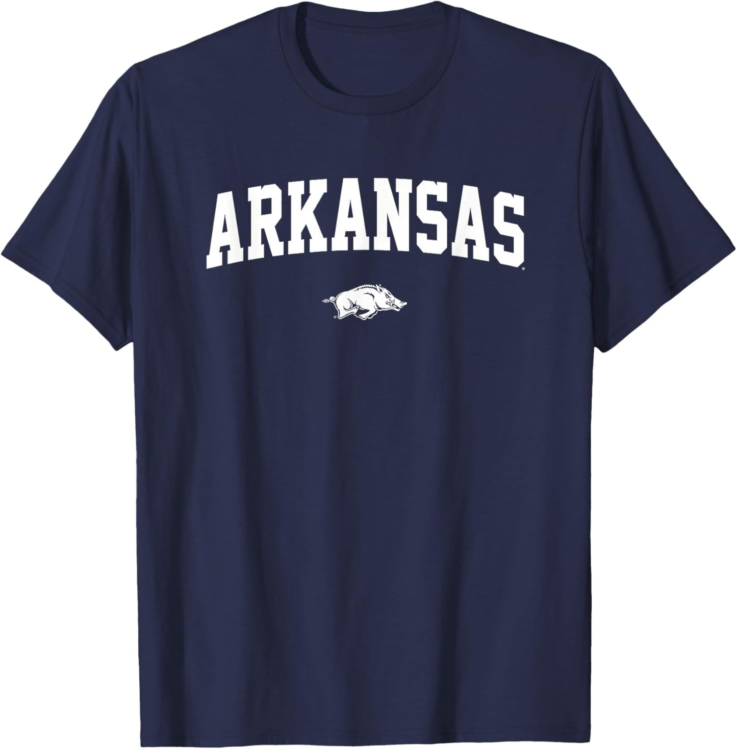 University of Arkansas Razorbacks One Color Arch Logo T-Shirt - T-Shirt | Navy