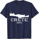 Island Of Crete Greece Cretan Souvenir Hellas Vacation T-Shirt - T-Shirt | Navy