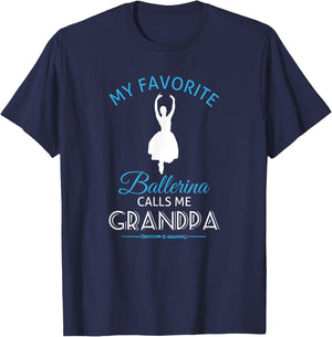 Ballet Grandpa T Shirt Ballerina Dance Recital T-Shirt - T-Shirt | Navy