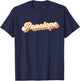Personalized Penelope Retro Design Vintage 1970s Rainbow T-Shirt - T-Shirt | Navy