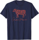 Women's Livestock Cow . Cow Show Mom Shirt. Show Cow T-Shirt - T-Shirt | Navy