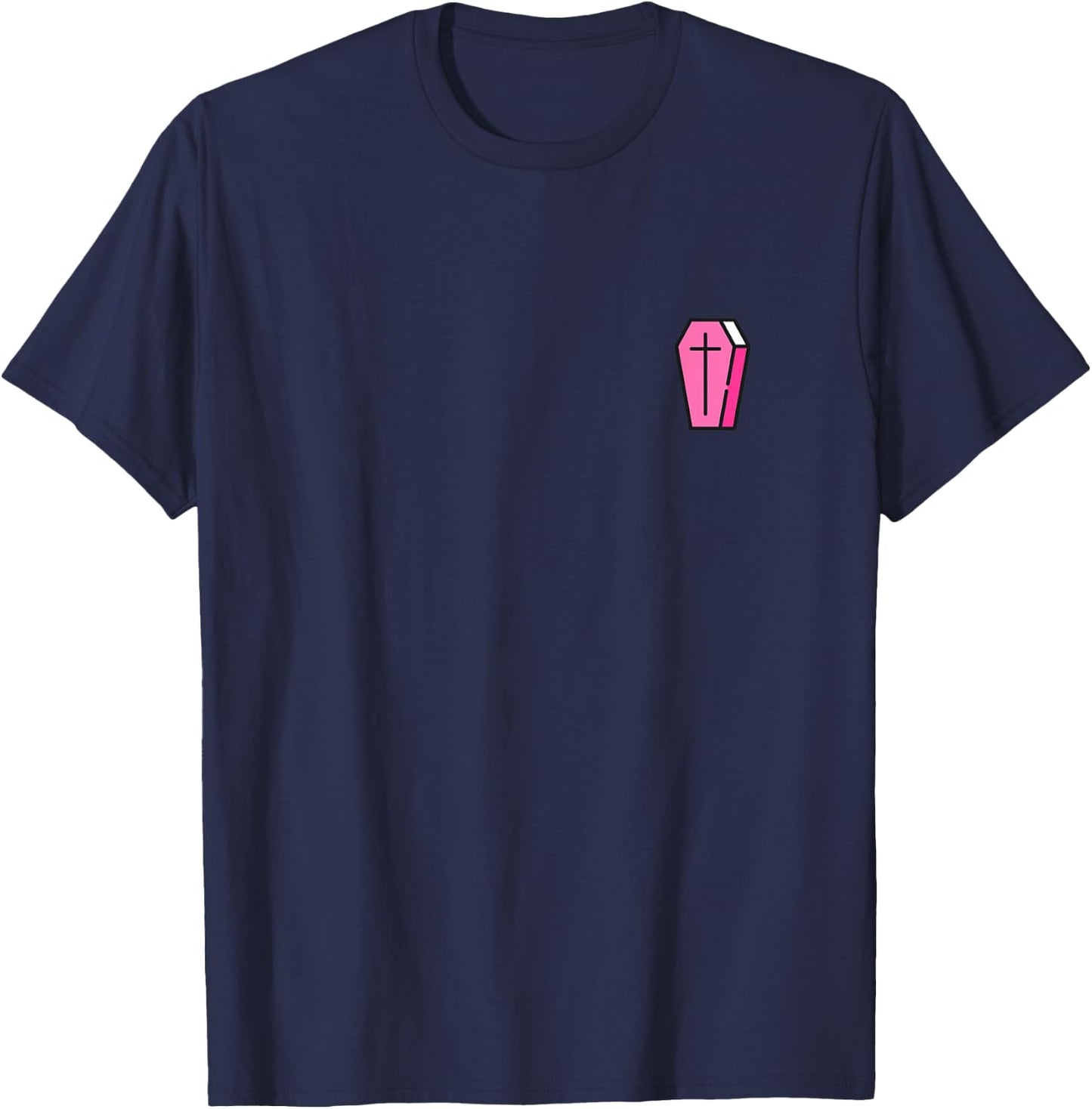 Funeral Coffin Casket Dead Punk Street Goth T-Shirt - T-Shirt | Navy