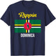 Dominica Flag Reppin West Indies Vacation T Shirt T-Shirt - T-Shirt | Navy
