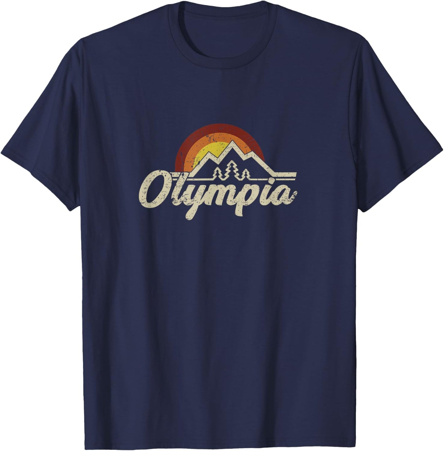 Olympia Washington retro vintage shirt | gift T-Shirt - T-Shirt | Navy