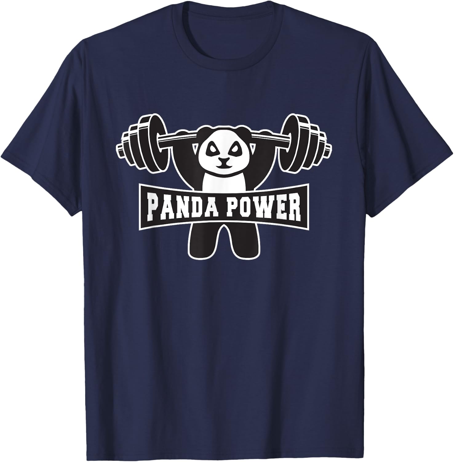 Funny Panda Power Shirt Workout Gift Panda Gym T-Shirt - T-Shirt | Navy