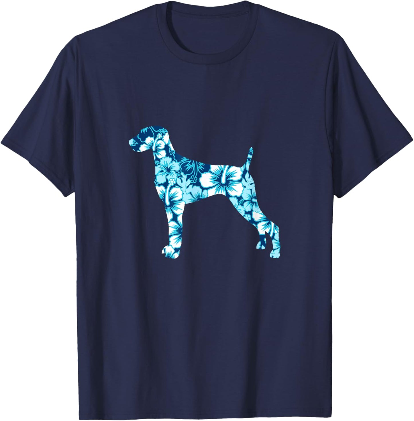 Weimaraner Aloha Hawaiian Dog T-Shirt - T-Shirt | Navy
