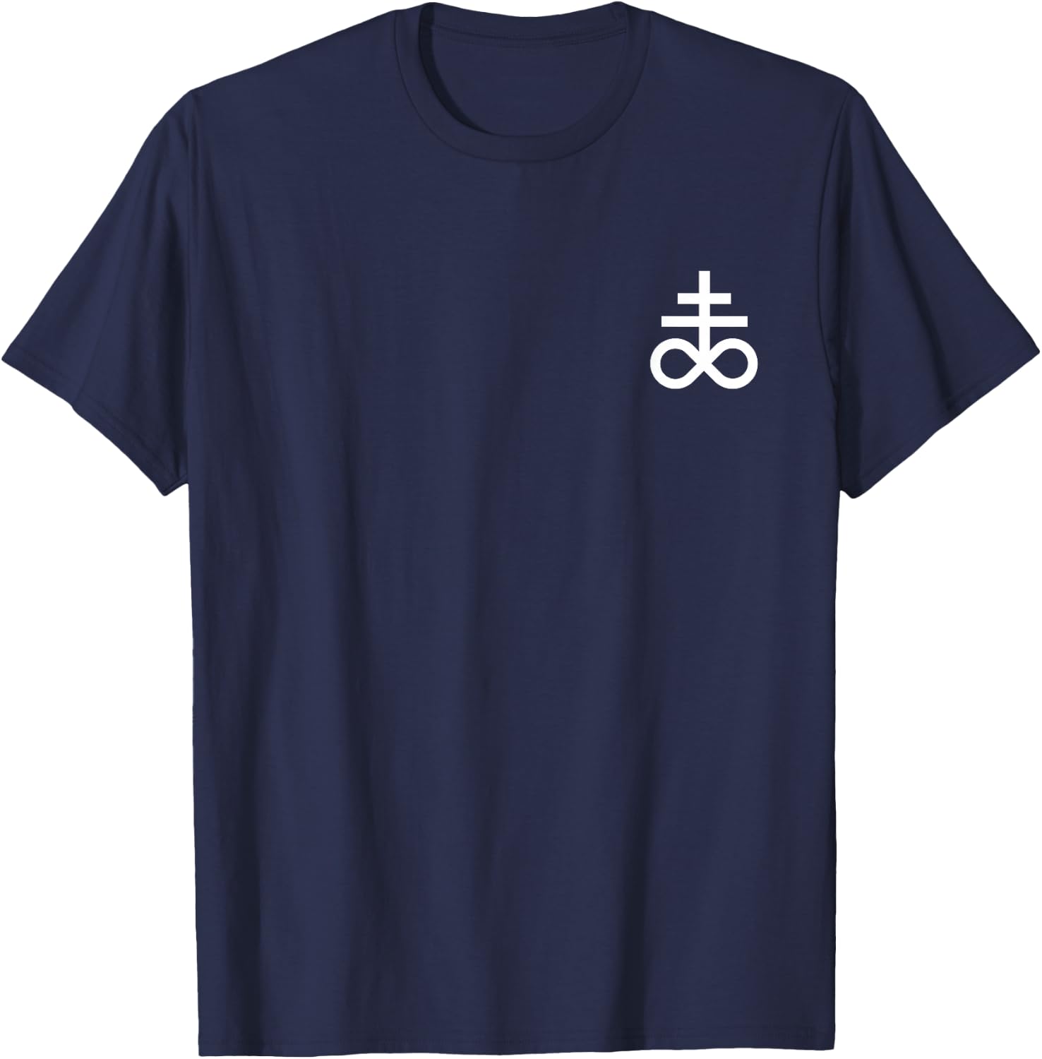 Leviathan / Satanic Cross Occult T-Shirt - T-Shirt | Navy