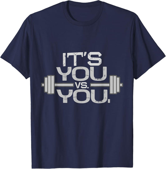 Its vs. You Workout Gym Exercise Motivation & Fitness T-Shirt - T-Shirt | Navy