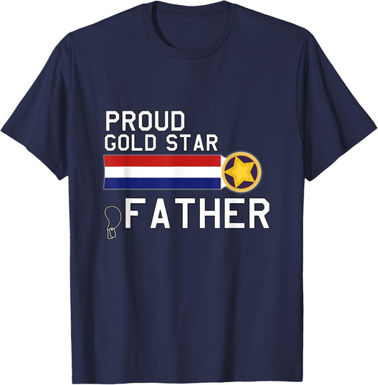 GOLD STAR Father (Proud Military Family) T-Shirt - T-Shirt | Navy