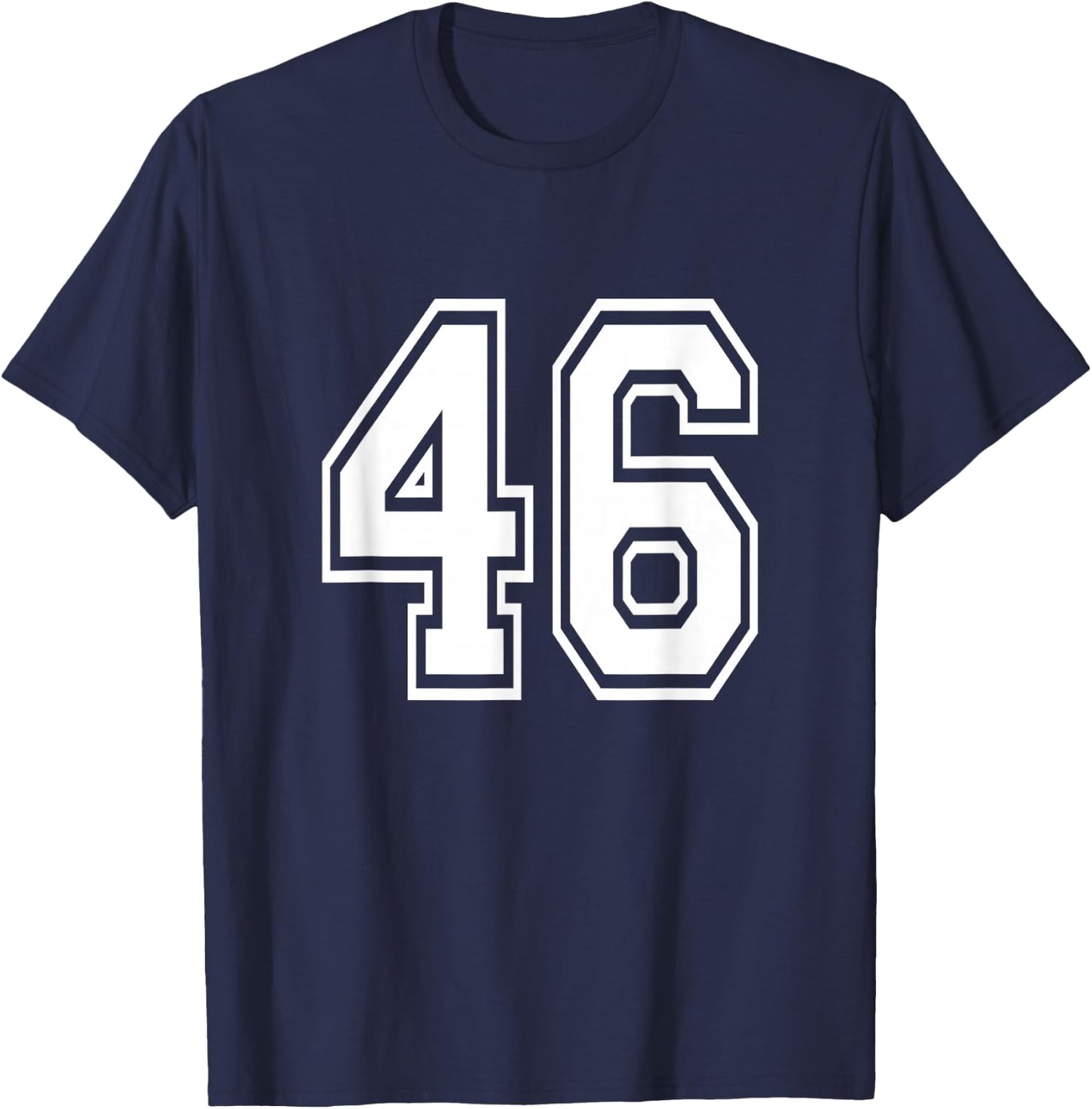 Number 46 Birthday Varsity Sports Team Jersey T-Shirt - T-Shirt | Navy