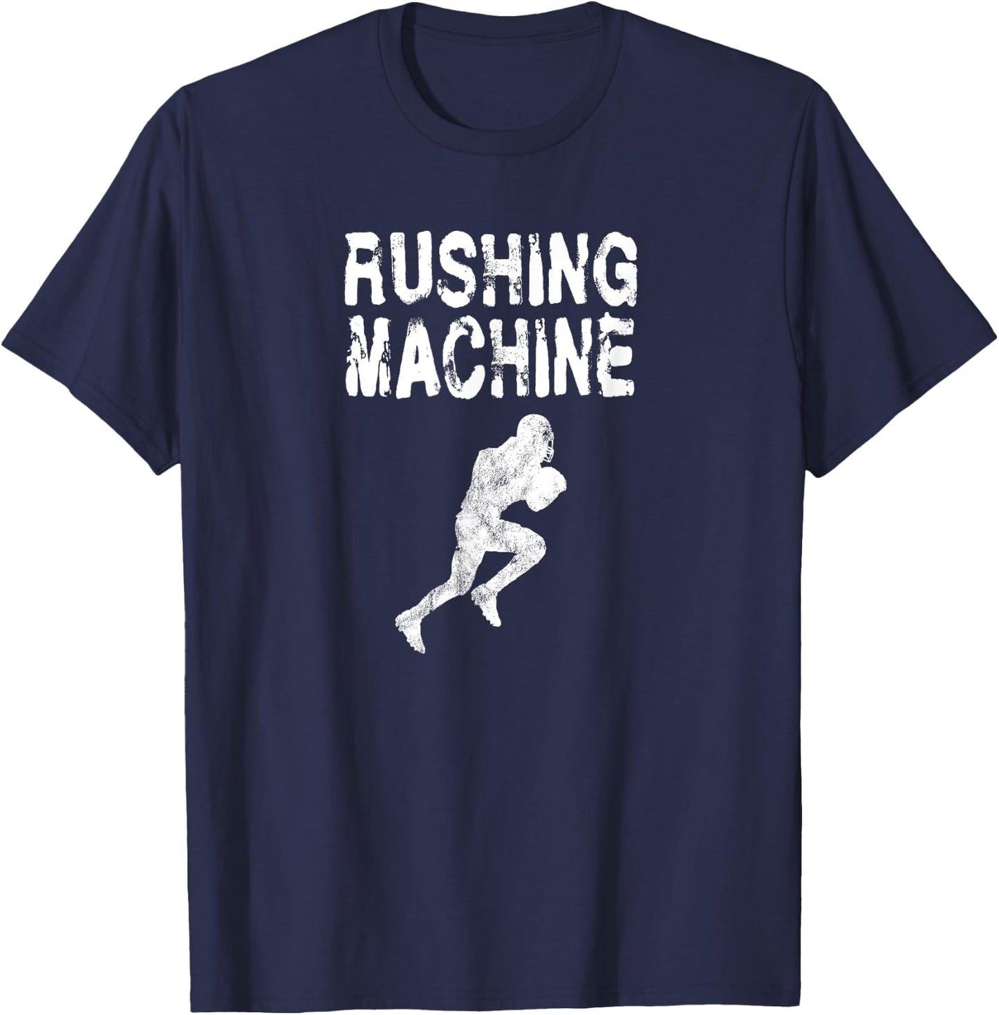 Rushing Machine - Running Back RB Football Field Touchdown T-Shirt - T-Shirt | Navy