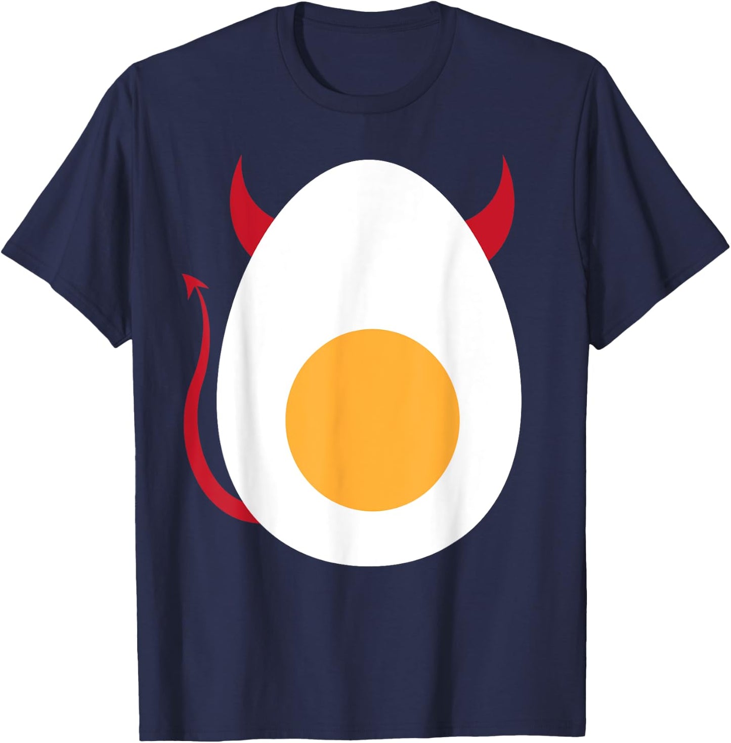 Deviled Egg Halloween Shirt | Cool Boiled Egg Funny Gift T-Shirt - T-Shirt | Navy