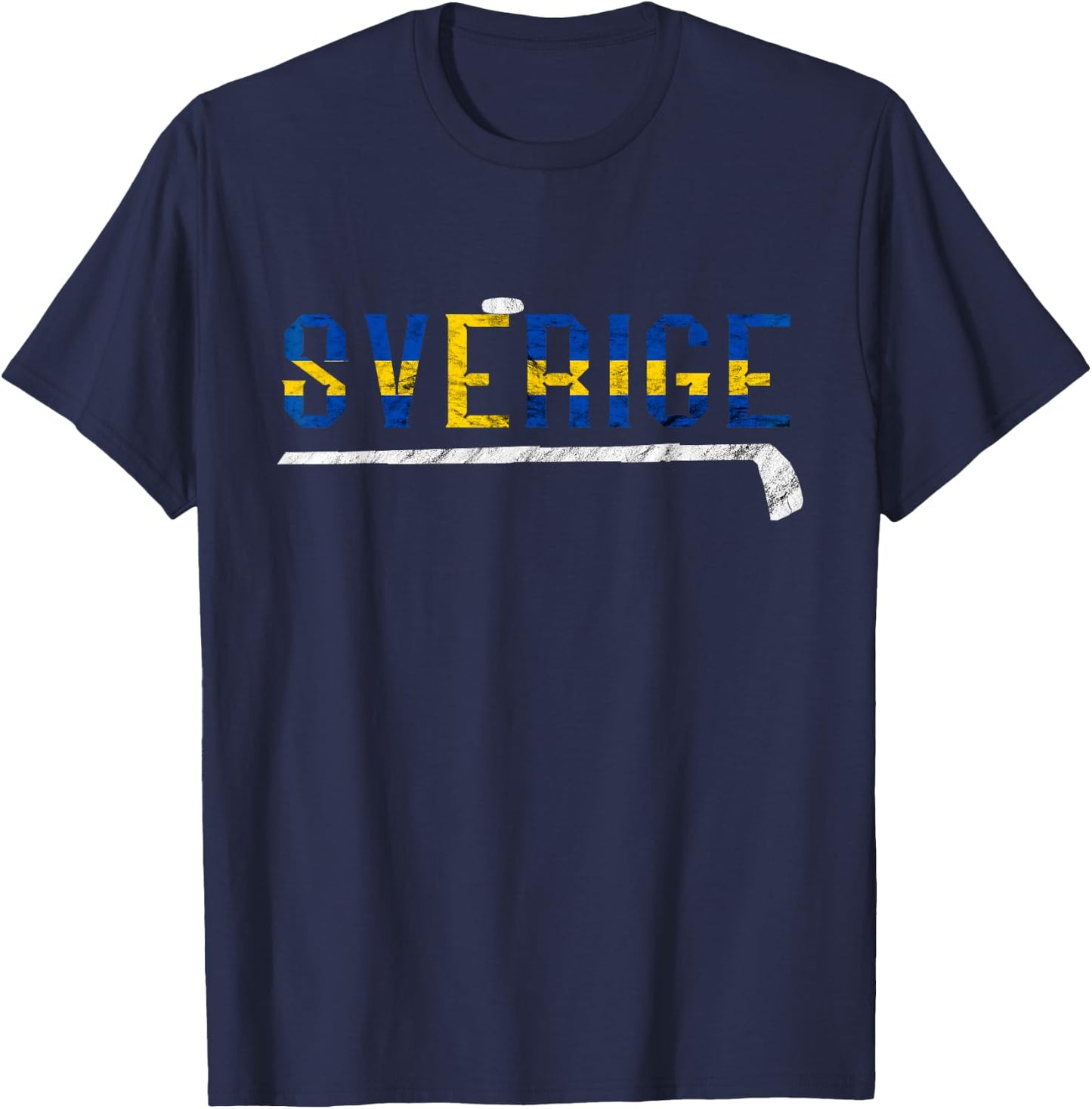 Sverige Swedish Ice Hockey Player Sweden Ice Hockey T-Shirt - T-Shirt | Navy