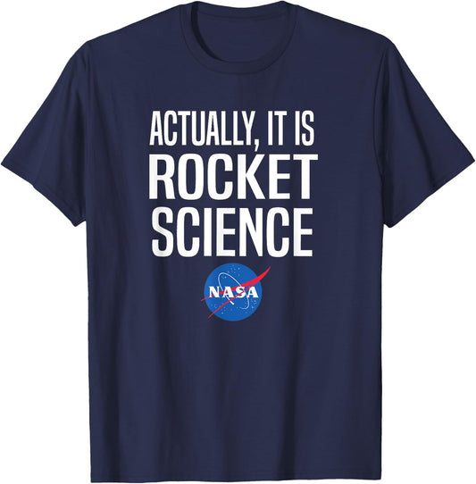 Actually It Is Rocket Science Graphic - NASA Shirt T-Shirt - T-Shirt | Navy