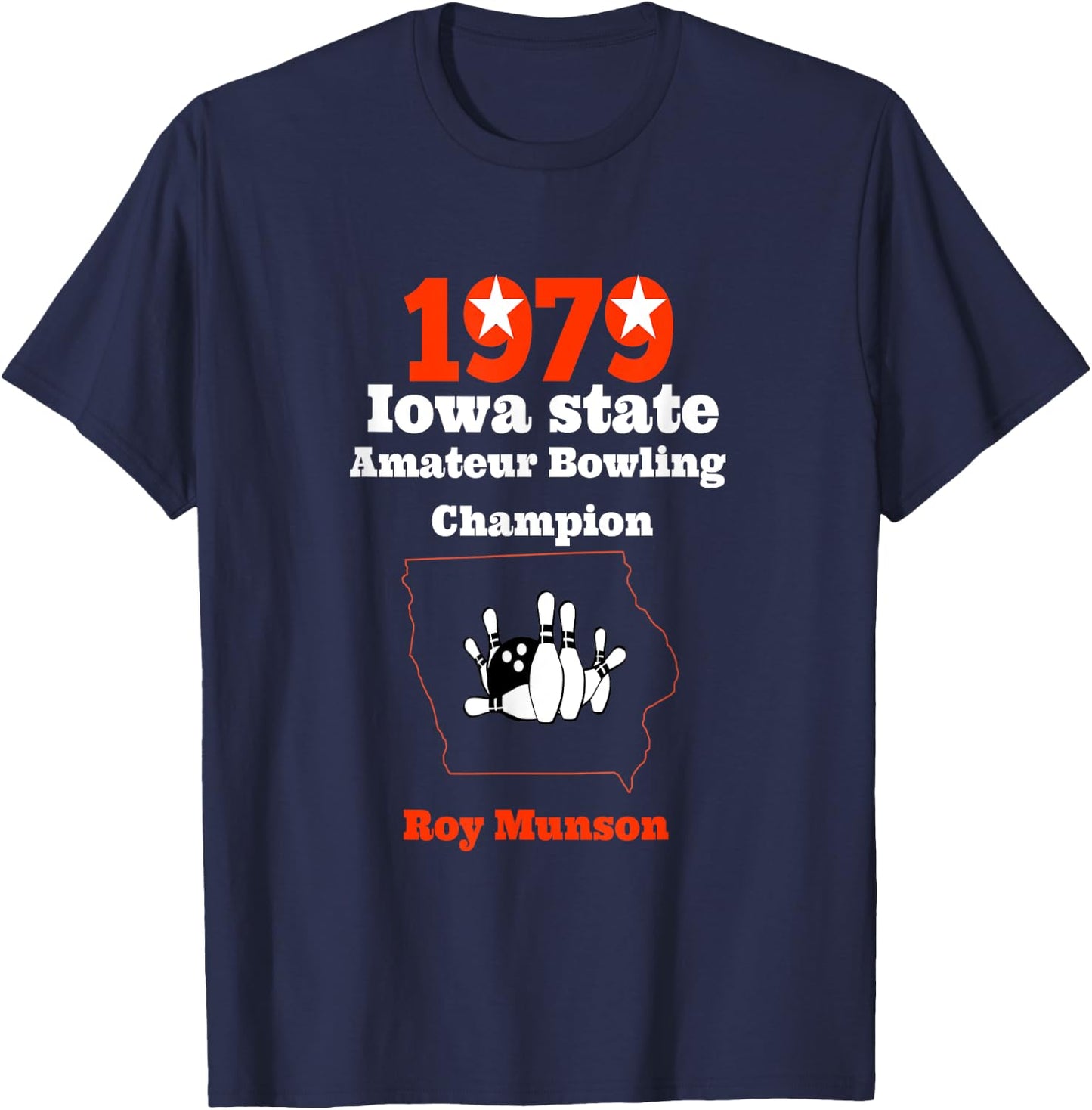 Funny Roy Munson king pin bowling t shirt T-Shirt - T-Shirt | Navy