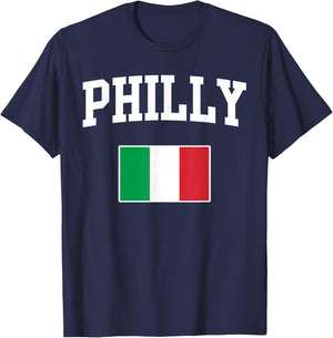 Philadelphia Philly Italian Flag Italy Italia Italiano T-Shirt - T-Shirt | Navy