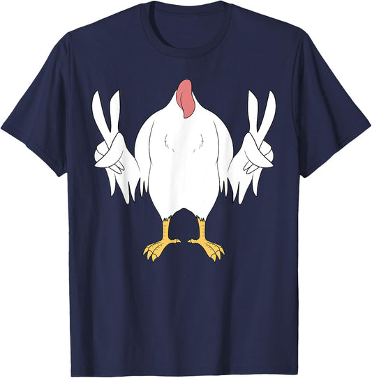 Chicken Body Costume Easy Halloween Costume Gift Funny T-Shirt - T-Shirt | Navy