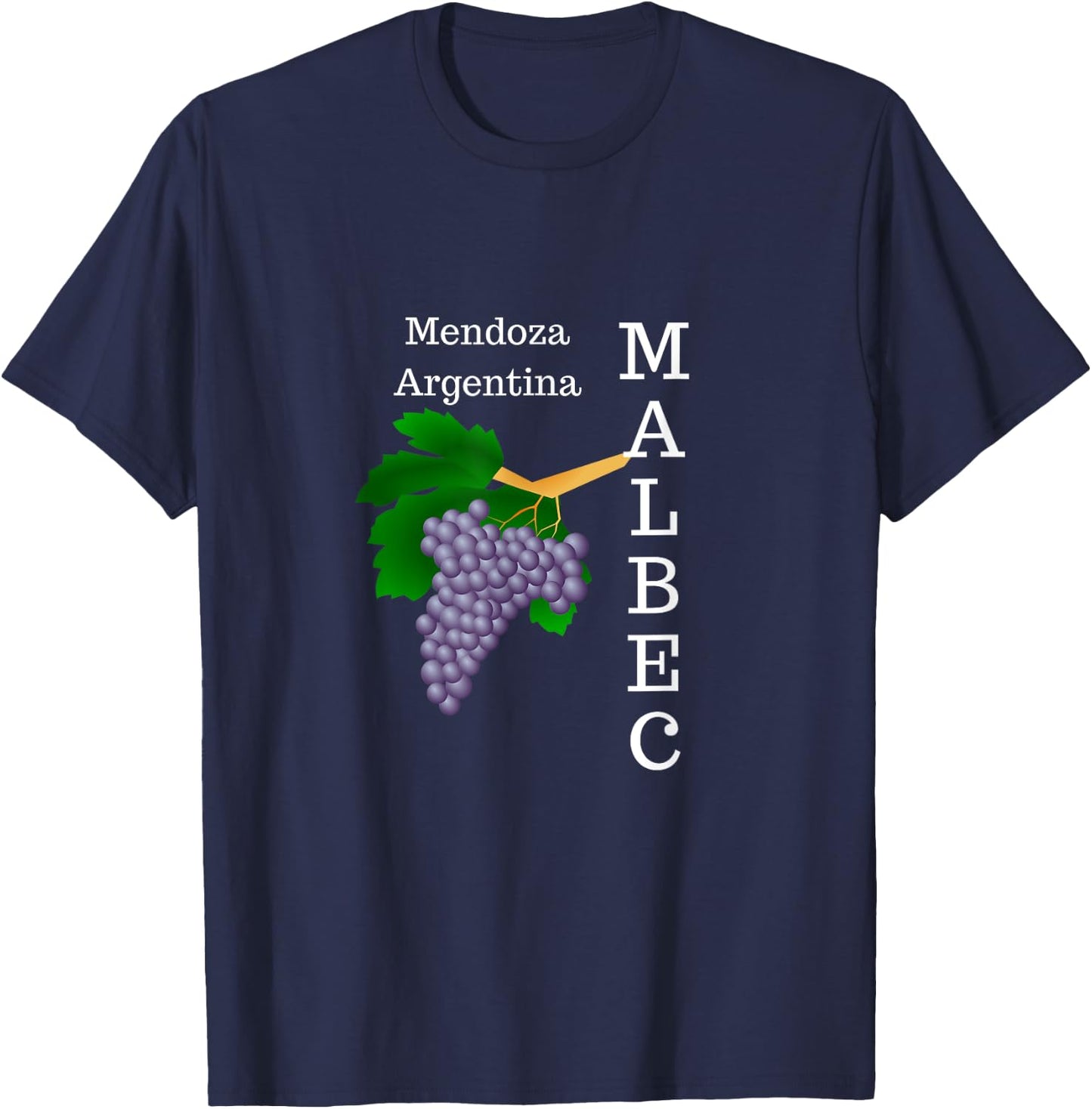 Malbec Wine Lover Mendoza Argentina T-Shirt - T-Shirt | Navy