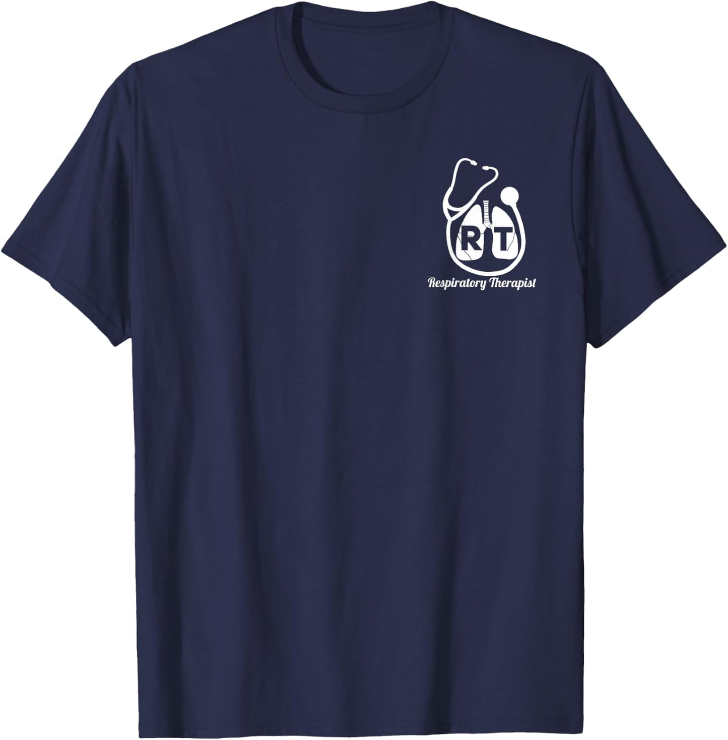 Respiratory Therapist RT Care Week Pocket Design T-Shirt - T-Shirt | Navy