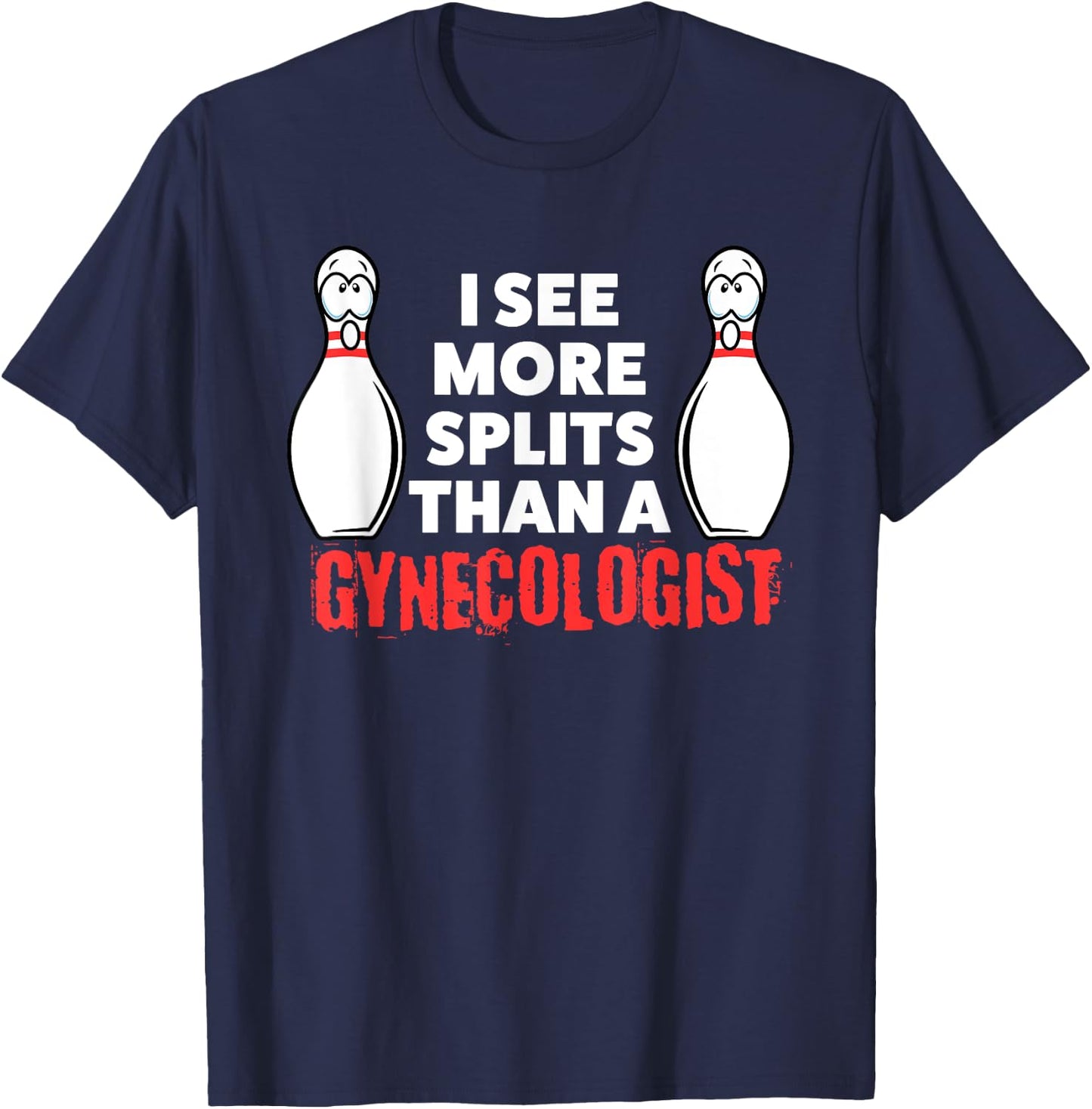 Funny Bowling Shirt Husband Or Adults T-Shirt - T-Shirt | Navy
