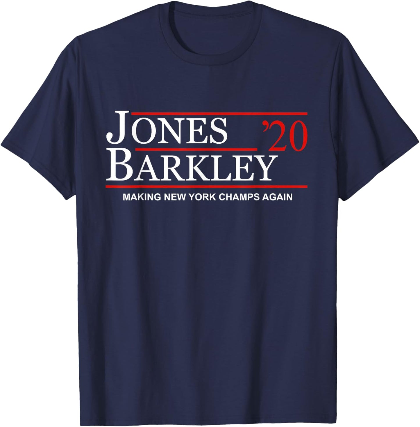 Jones-Barkley 2020 make New York champs again T-Shirt - T-Shirt | Navy