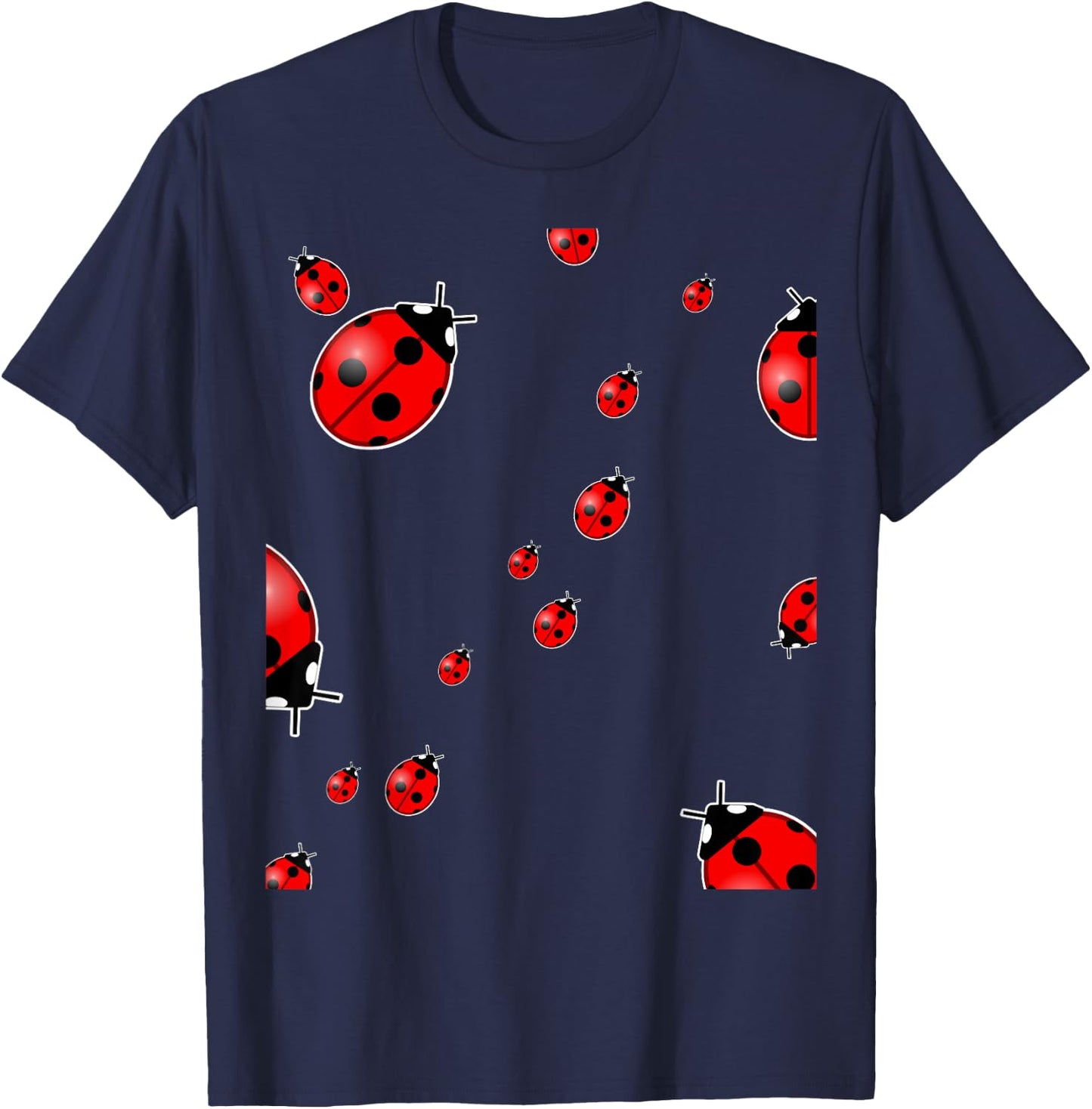 Ladybird Cute Ladybugs Bugs Lover Gift T-Shirt - T-Shirt | Navy