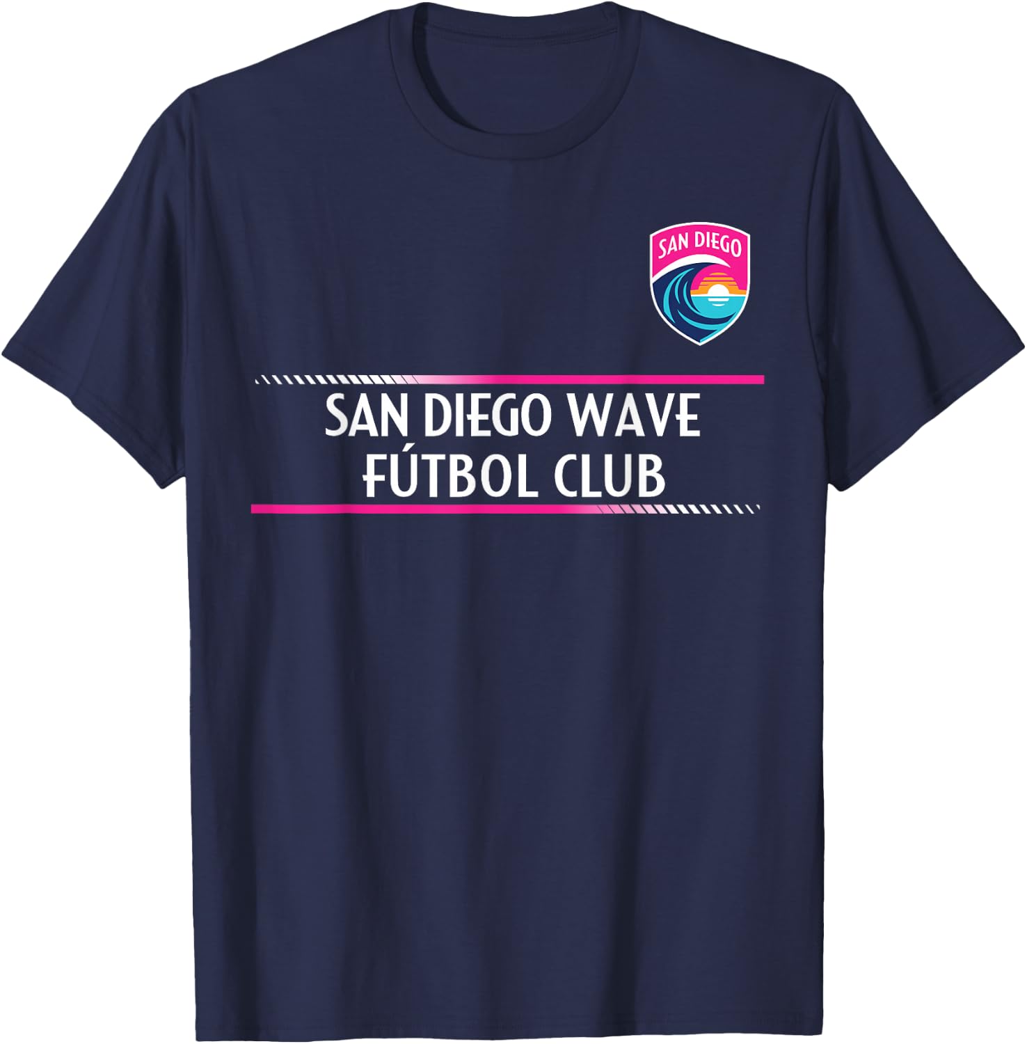 Officially Licensed San Diego Wave Soccer NWSL Apparel T-Shirt - T-Shirt | Navy