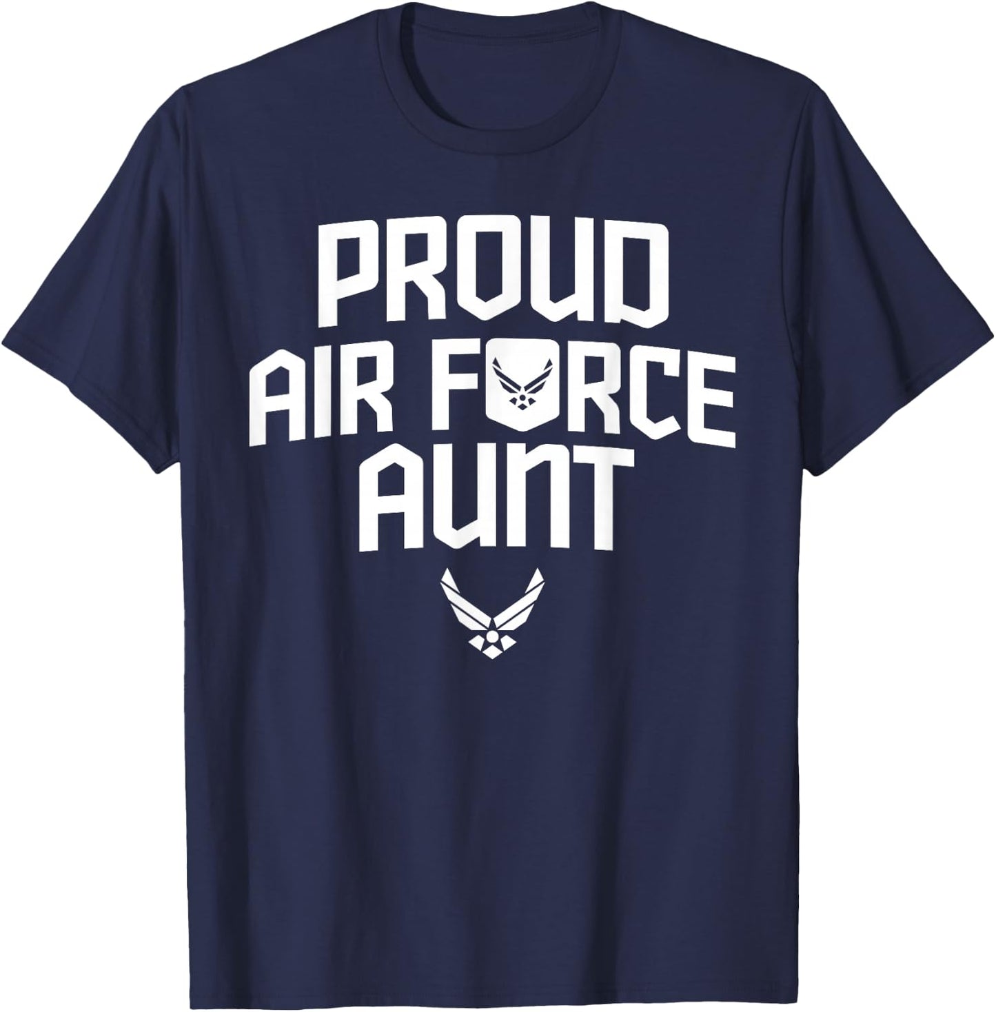 Proud Air Force Aunt Shirt Military Veteran Gift T-Shirt - T-Shirt | Navy