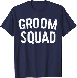 Groom Squad Shirt Funny Men Bachelor Party Drinking T-Shirt - T-Shirt | Navy