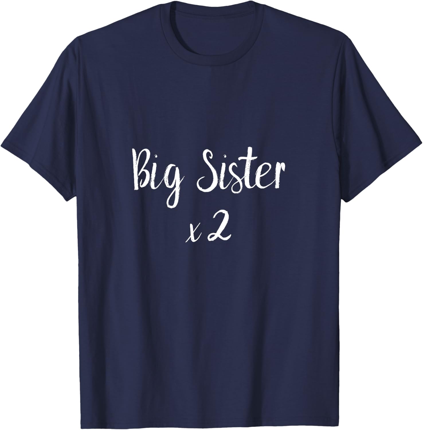 Big Sister x2 - Twins & Big Sister Announcement Shirt T-Shirt - T-Shirt | Navy