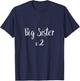 Big Sister x2 - Twins & Big Sister Announcement Shirt T-Shirt - T-Shirt | Navy