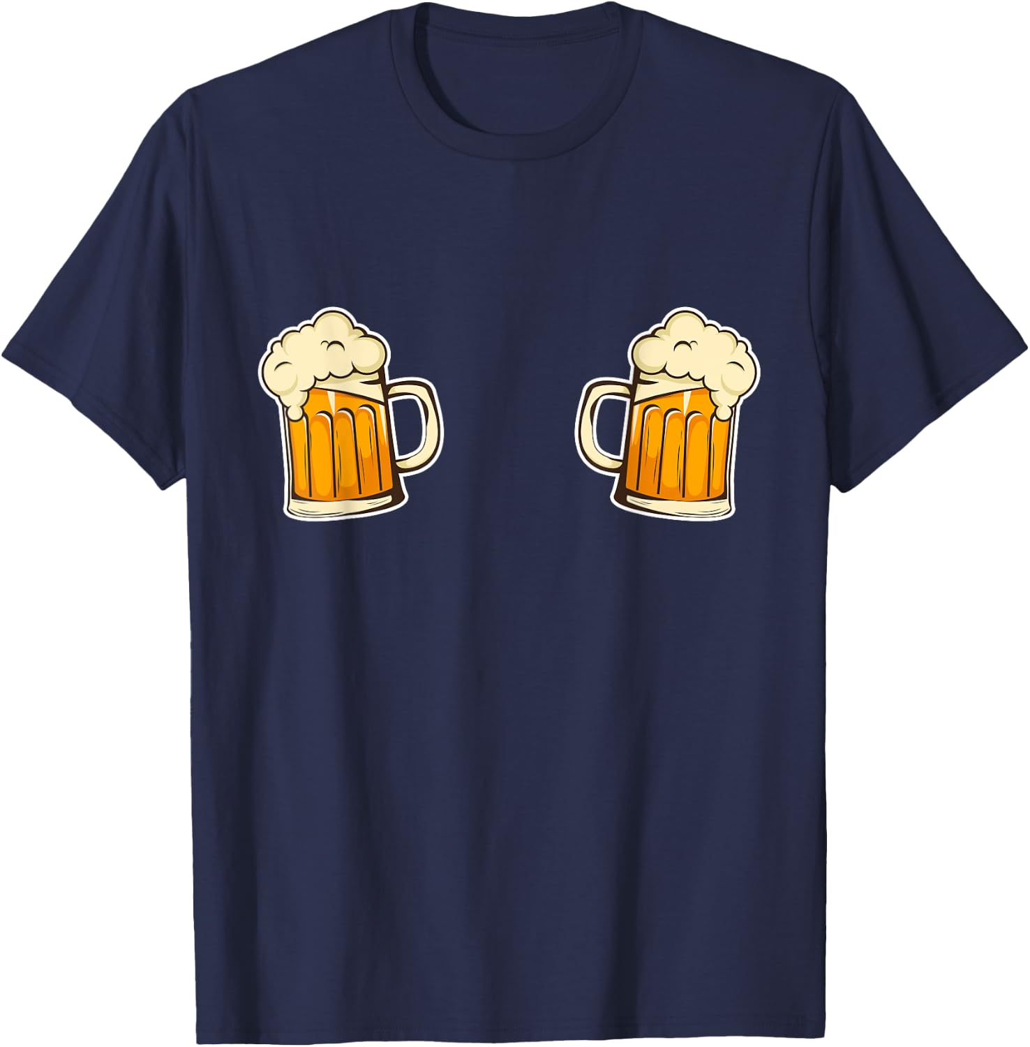 Titties n Beer Boob Shirt Sexy Funny Boobs Tits Mugs T-Shirt - T-Shirt | Navy