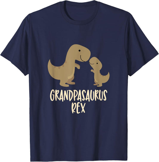 Grandpasaurus Rex Grandpa Saurus Dinosaur T-Shirt - T-Shirt | Navy