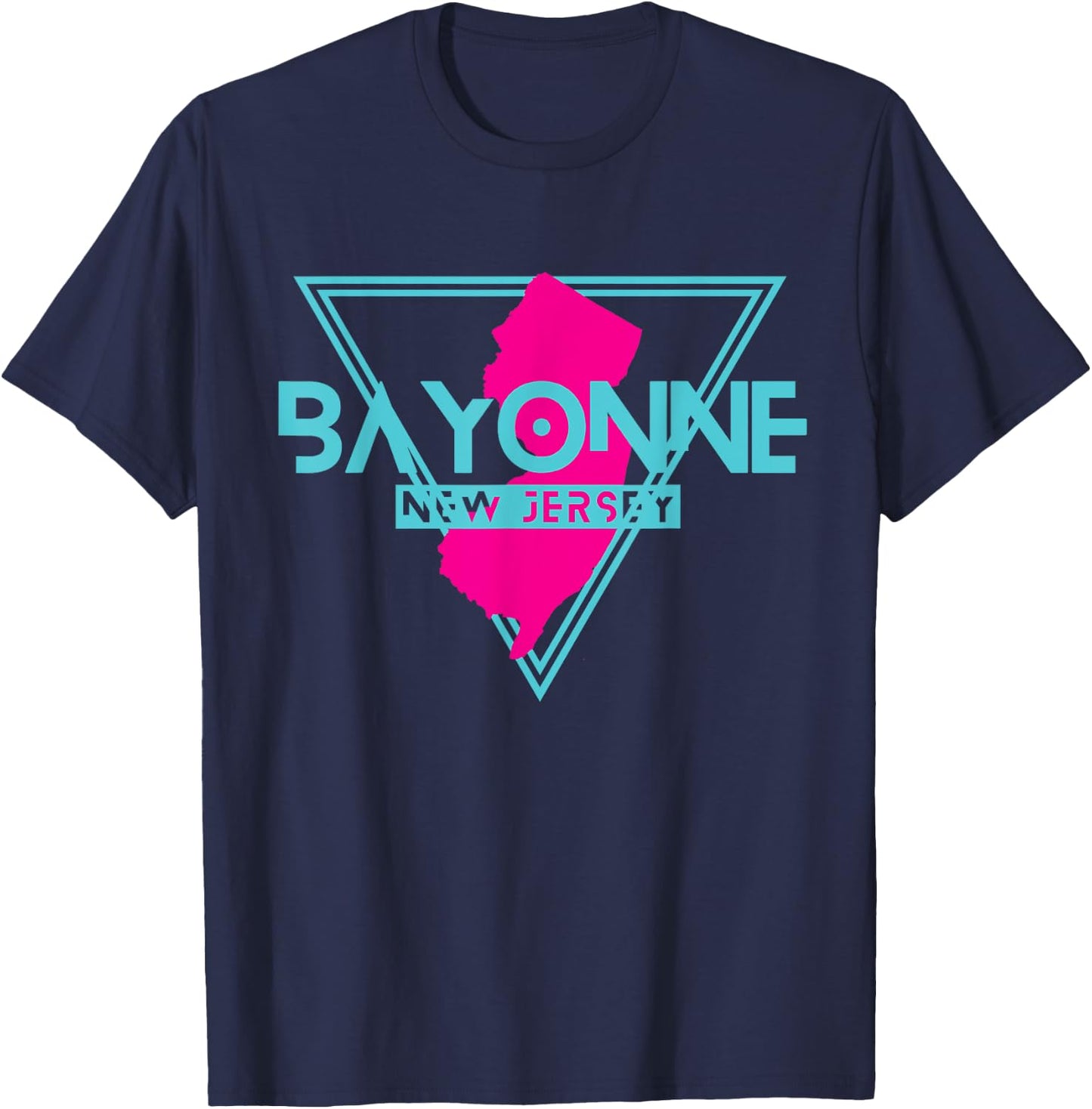 Bayonne New Jersey T Shirt Triangle NJ Souvenirs T-Shirt - T-Shirt | Navy