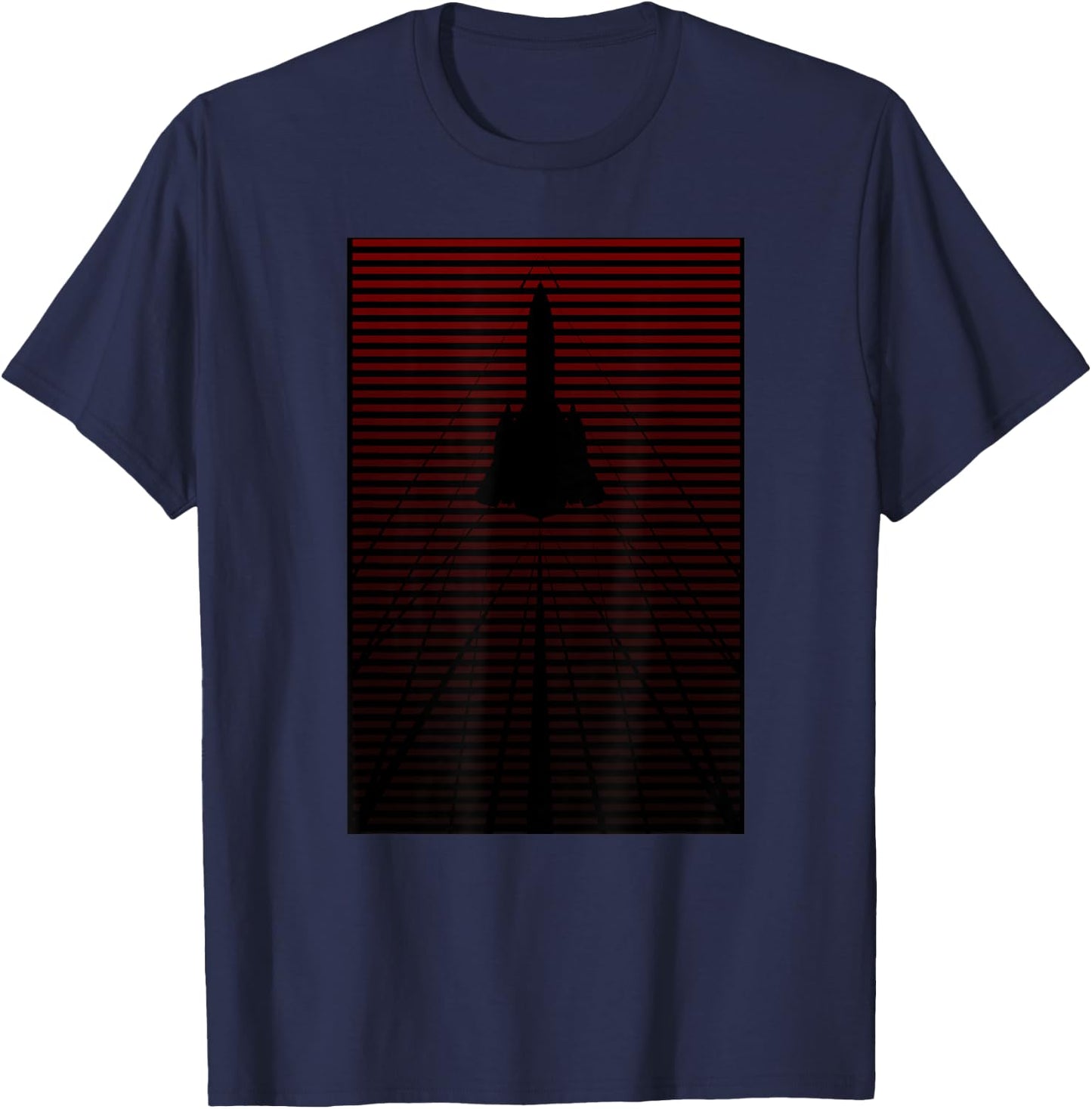 SHOCKWAVES SR-71 Blackbird OXCART Fade to Red T-Shirt - T-Shirt | Navy