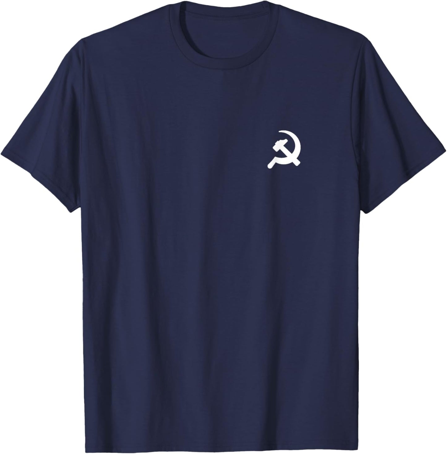 Hammer Sickle Minimalist Graphic Communism Socialism T-Shirt - T-Shirt | Navy