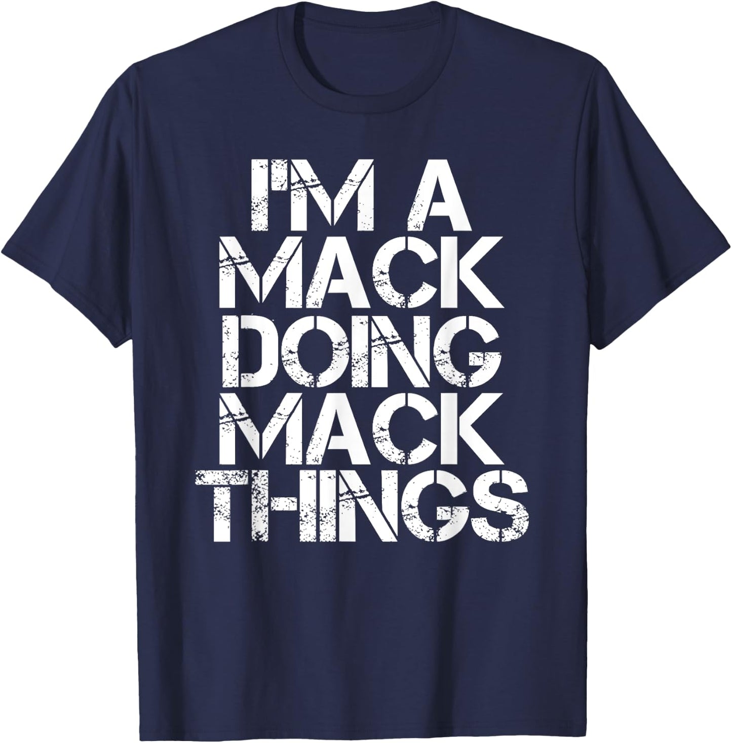 MACK Funny Surname Family Tree Birthday Reunion Gift T-Shirt - T-Shirt | Navy