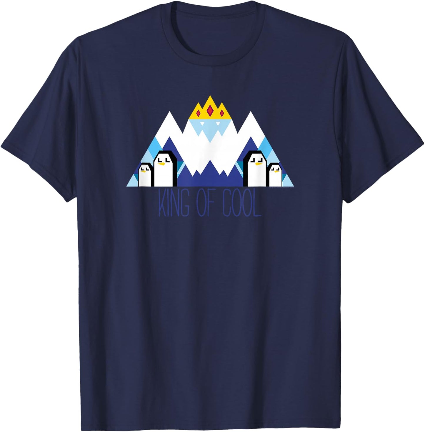 Cartoon Network Adventure Time Ice King Geo , Boys, -Adults, -Kids, Short Sleeve, Blue, Small T-Shirt - T-Shirt | Navy