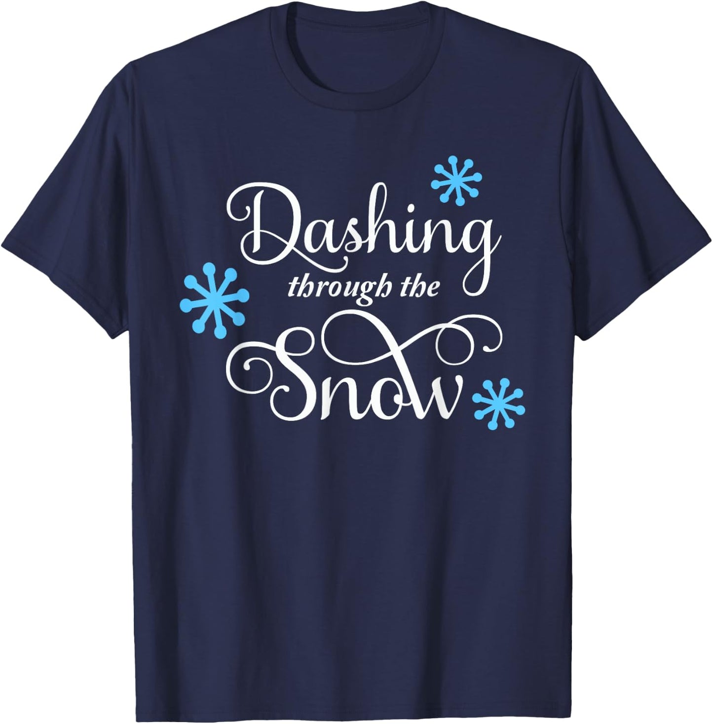 Dashing Through The Snow T-Shirt - T-Shirt | Navy