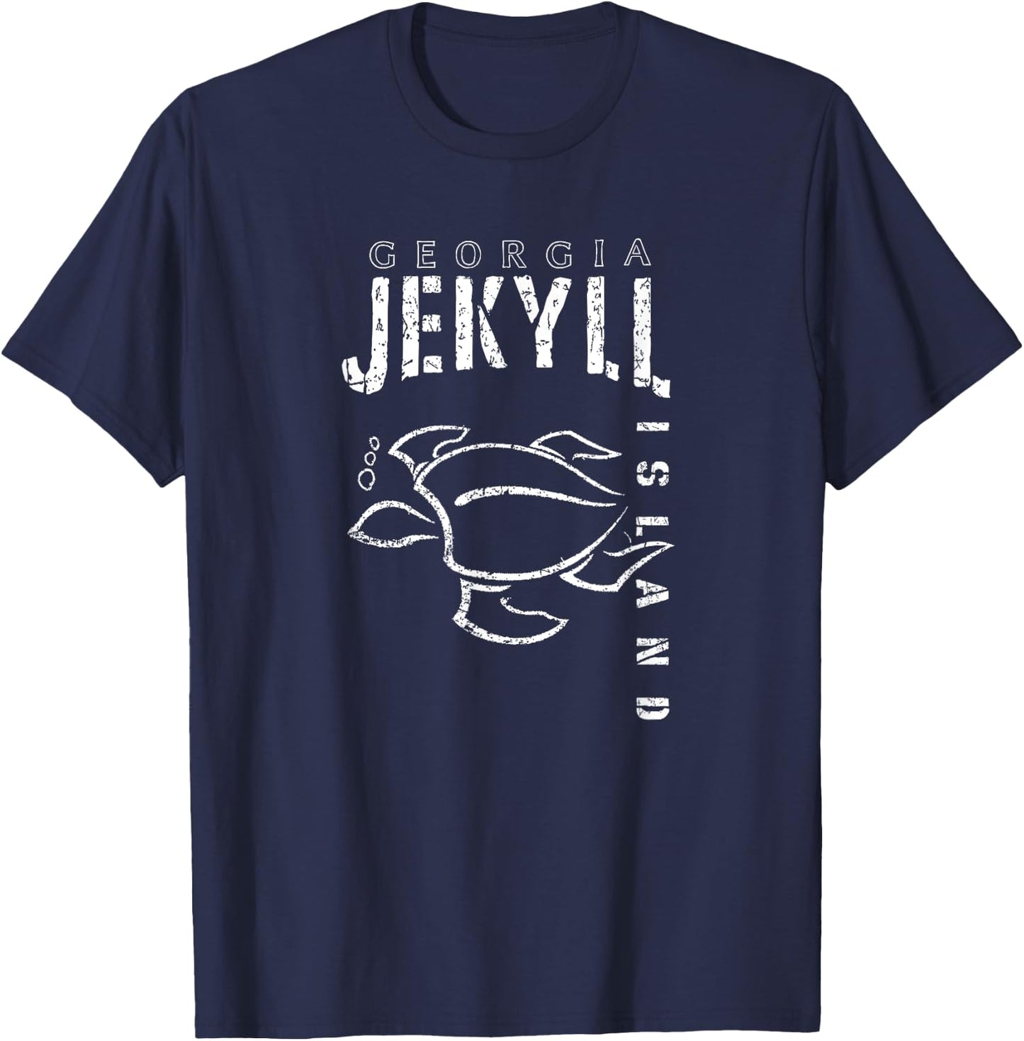 Jekyll Island Souvenir, Georgia Sea Turtle T-Shirt - T-Shirt | Navy