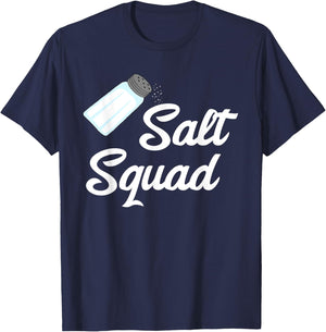 Salt Squad Glass Shaker Flavor Matching Group Costume T-Shirt - T-Shirt | Navy