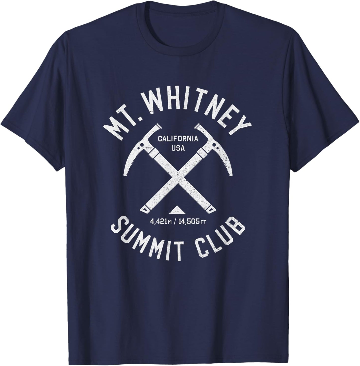 Mt Whitney Summit Club | I climbed Mount Whitney T-Shirt - T-Shirt | Navy